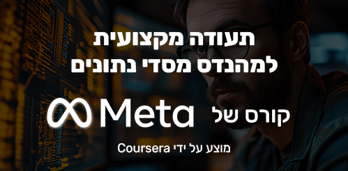 תעודה מקצועית למהנדס מסדי נתונים של Meta