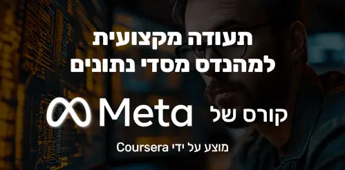 תעודה מקצועית למהנדס מסדי נתונים של Meta