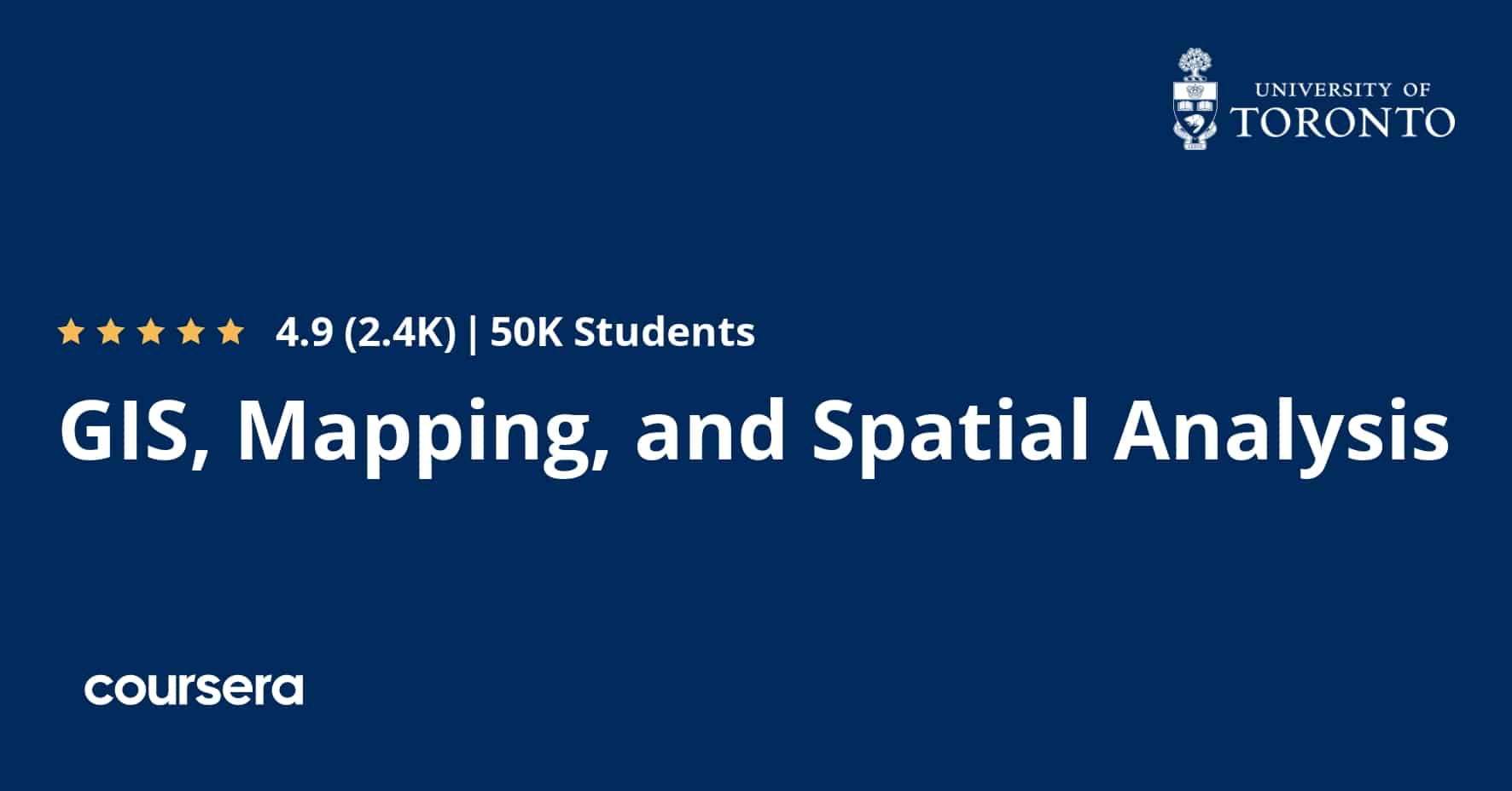 GIS, Mapping, and Spatial Analysis התמחות מקצועית מוסמכת - offered by Google