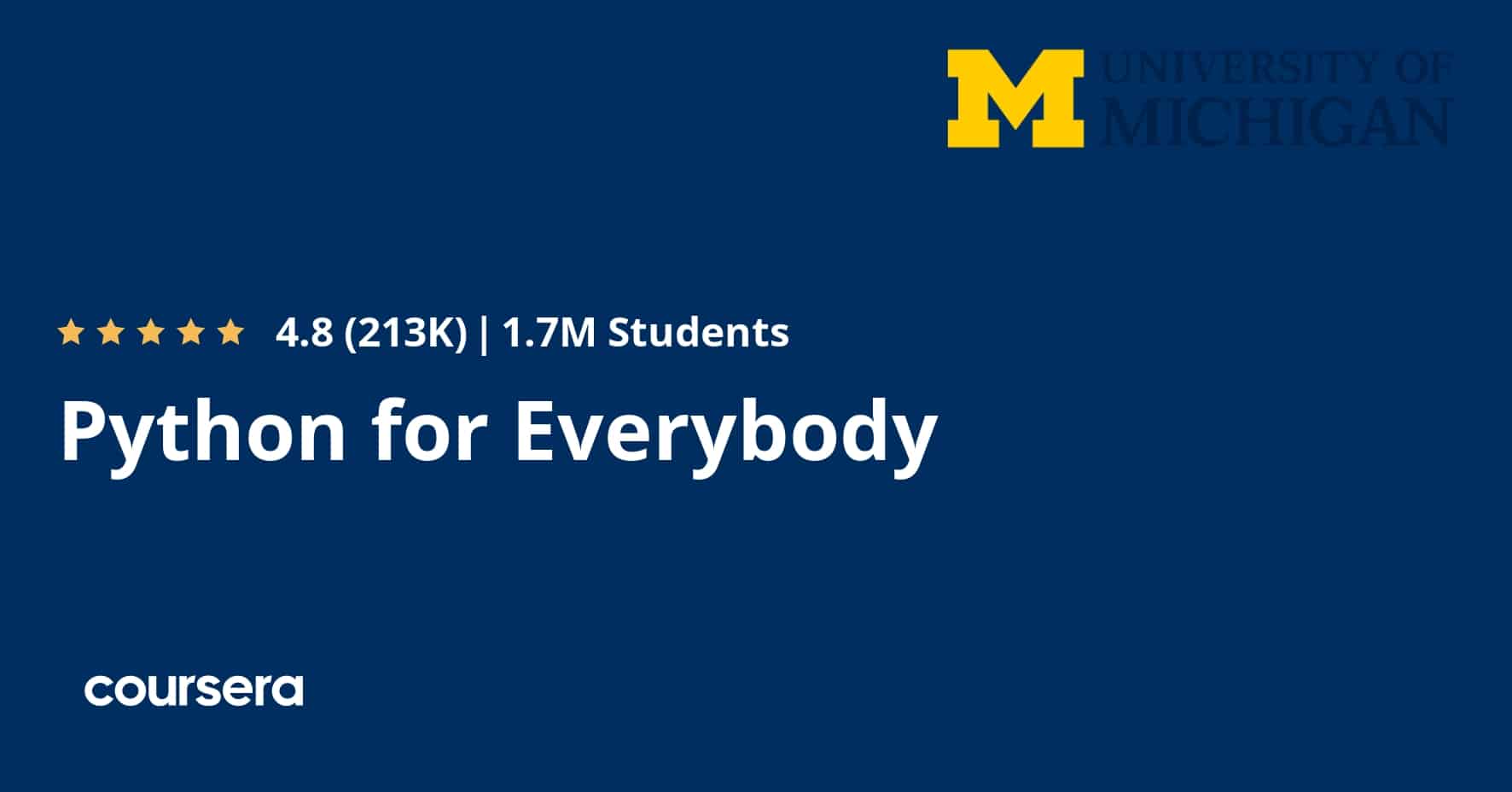 Python for Everybody התמחות מקצועית מוסמכת - University of Michigan