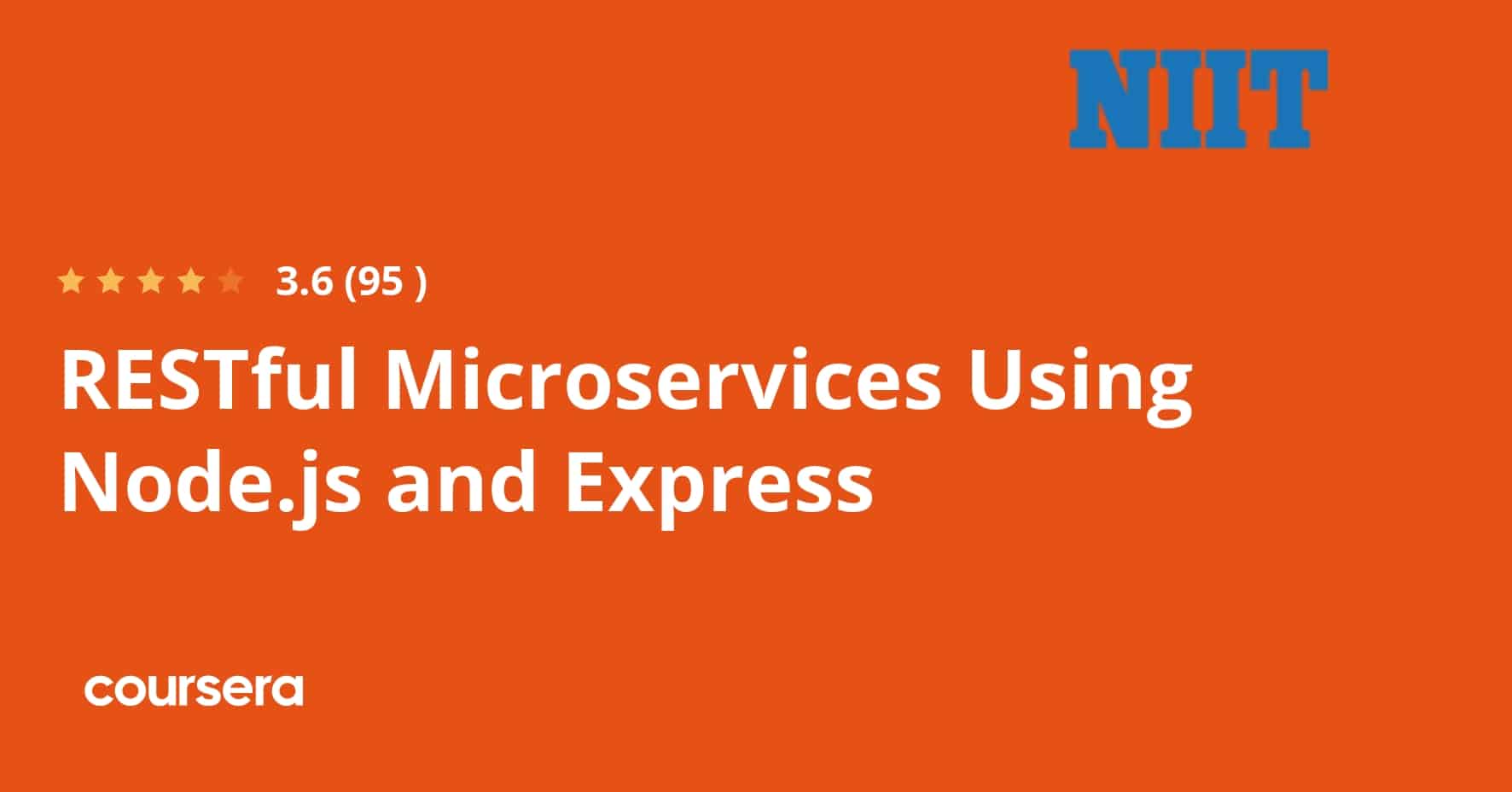 RESTful Microservices Using Node.js and Express התמחות מקצועית מוסמכת - Coursera