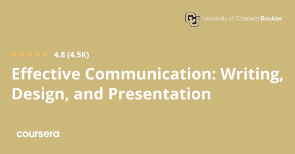 אEffective Communication: Writing, Design, and Presentation התמחות מקצועית מוסמכת, offered by Google.