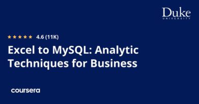 אקסל ל-Mysql: טכניקות אנליטיות לעסקים התמחות מקצועית מוסמכת - Google