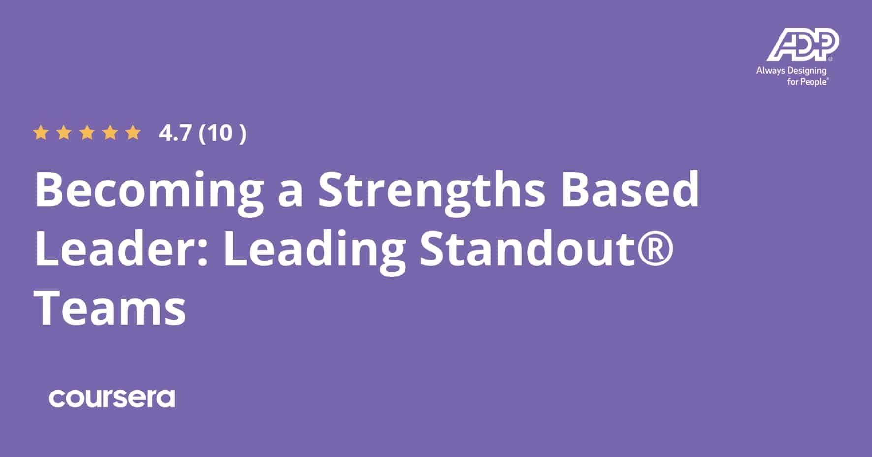 ההתמחות מקצועית מוסמכת Becoming a Strengths Based Leader: Leading Standout® Teams ממוסד Google