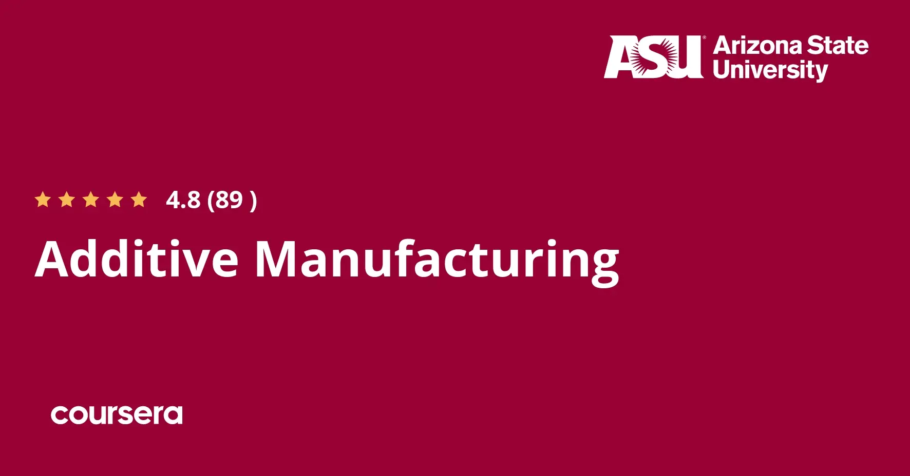 ההתמחות מקצועית מוסמכת ב-Additive Manufacturing (מכונה גם הדפסה תלת-ממדית) מוצעת על ידי Google.