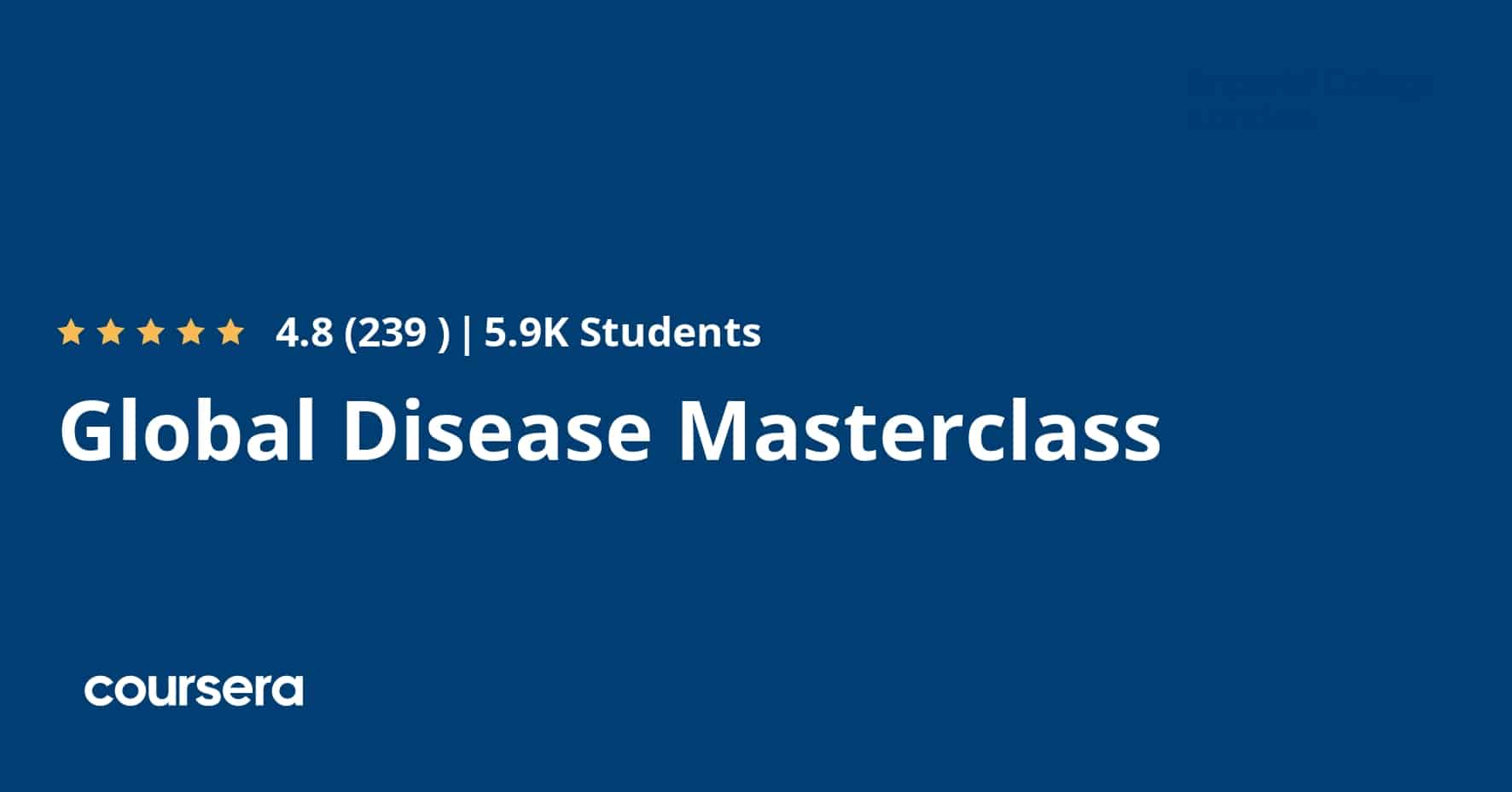 ההתמחות מקצועית מוסמכת ב-Global Disease Masterclass