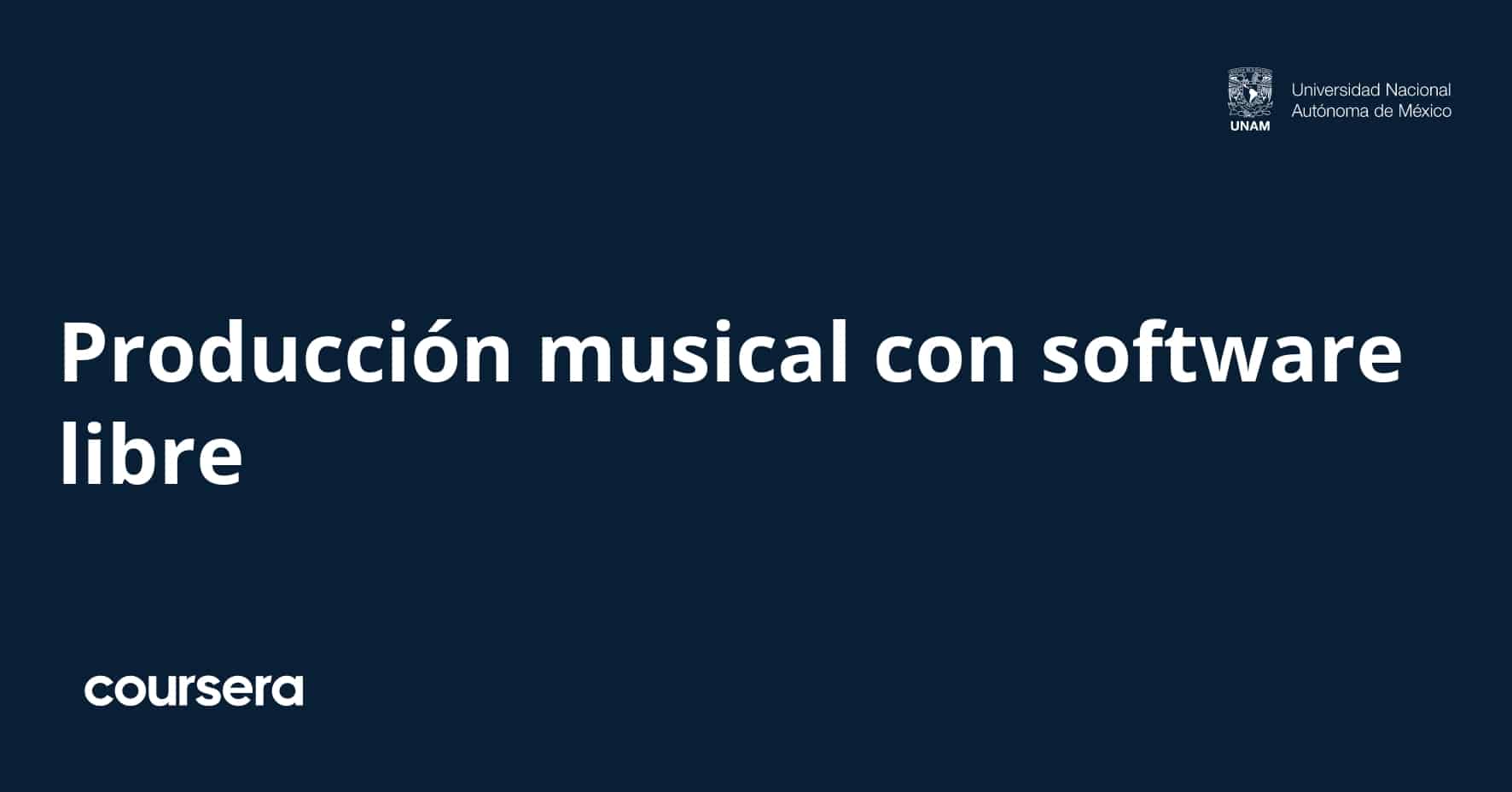 ההתמחות מקצועית מוסמכת ב-Producción musical con software libre