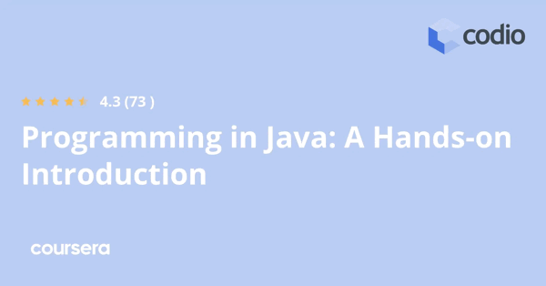 קורס אונליין – תעודה מקצועית מוסמכת ב-Programming in Java: A Hands-on Introduction של Codio