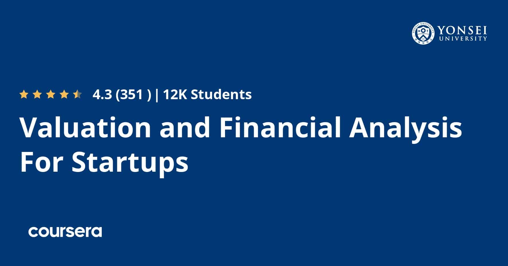 ההתמחות מקצועית מוסמכת ב- Valuation and Financial Analysis For Startups