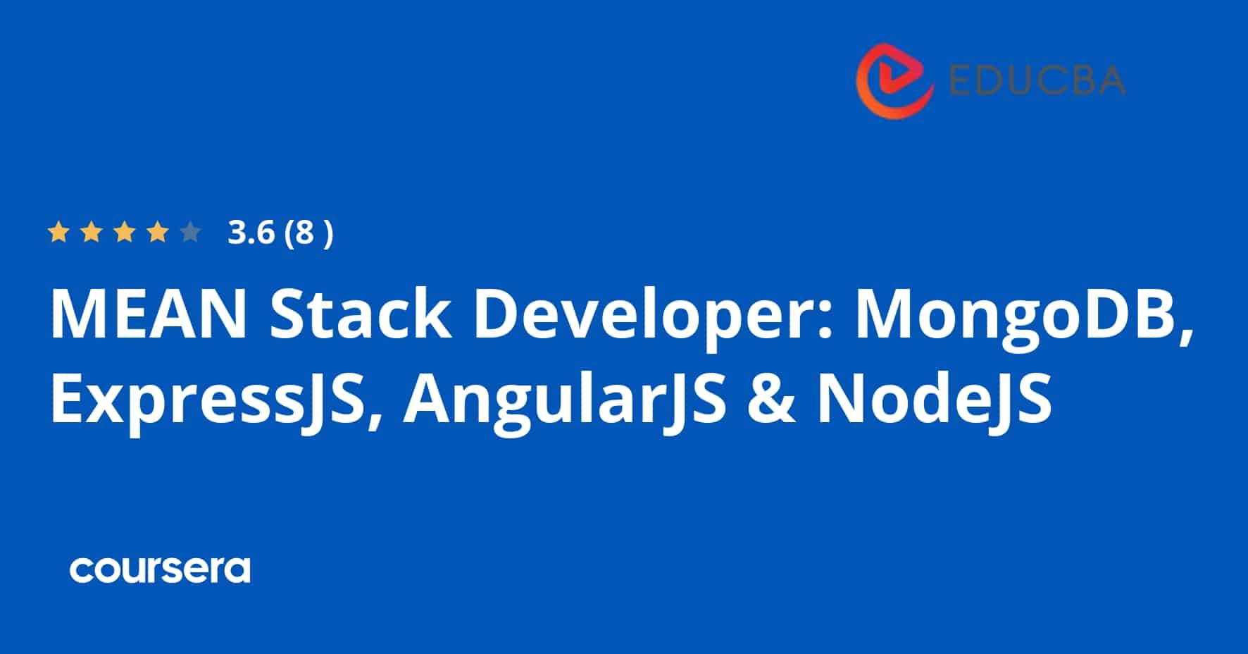 התמחות מקצועית מוסמכת MEAN Stack Developer: MongoDB, ExpressJS, AngularJS & NodeJS Specialization