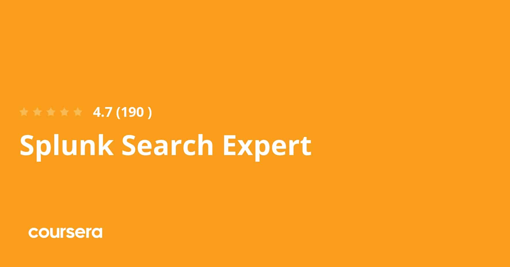 התמחות מקצועית מוסמכת Splunk Search Expert