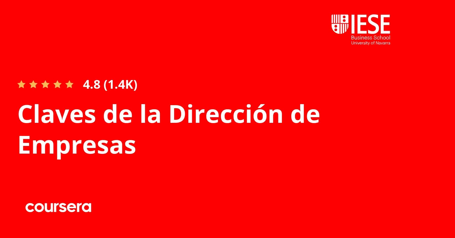 התמחות מקצועית מוסמכת ב-Claves de la Dirección de Empresas, המוצעת על ידי Google.