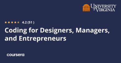 התמחות מקצועית מוסמכת ב-Coding for Designers, Managers, and Entrepreneurs, جامعة