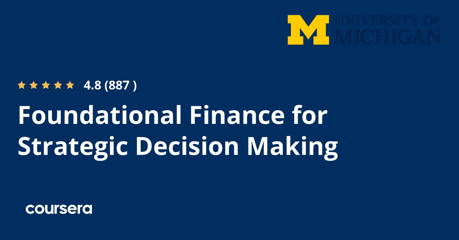 התמחות מקצועית מוסמכת ב-Foundational Finance for Strategic Decision Making