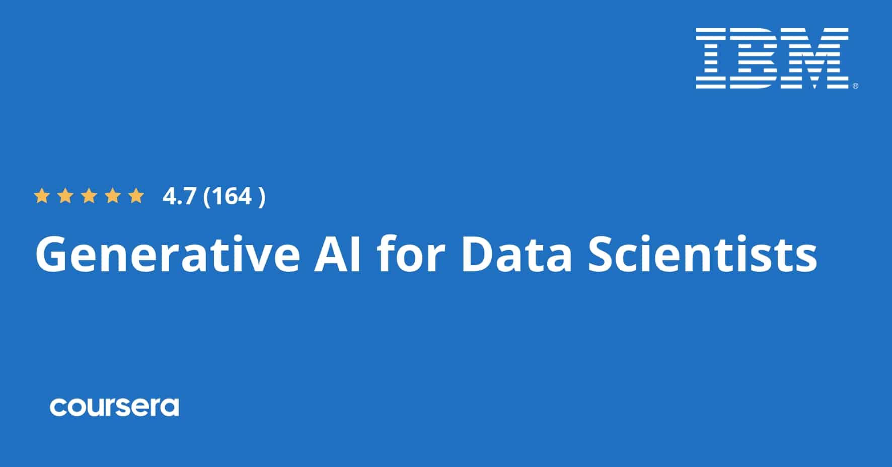 התמחות מקצועית מוסמכת ב-Generative AI for Data Scientists