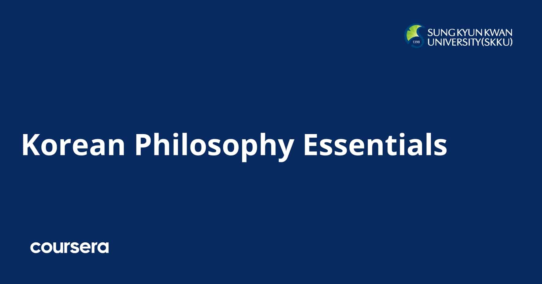 התמחות מקצועית מוסמכת ב-Korean Philosophy Essentials