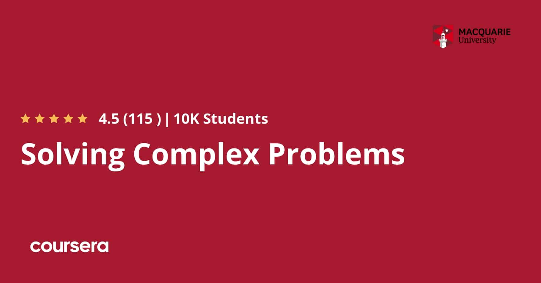 התמחות מקצועית מוסמכת ב-Solving Complex Problems