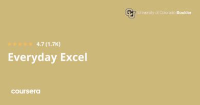 התמחות מקצועית מוסמכת בכלי Excel Everyday Excel Specialization - Google