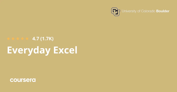 קורס אונליין – תעודה מקצועית מוסמכת בכלי Excel של Google, University of Colorado Boulder