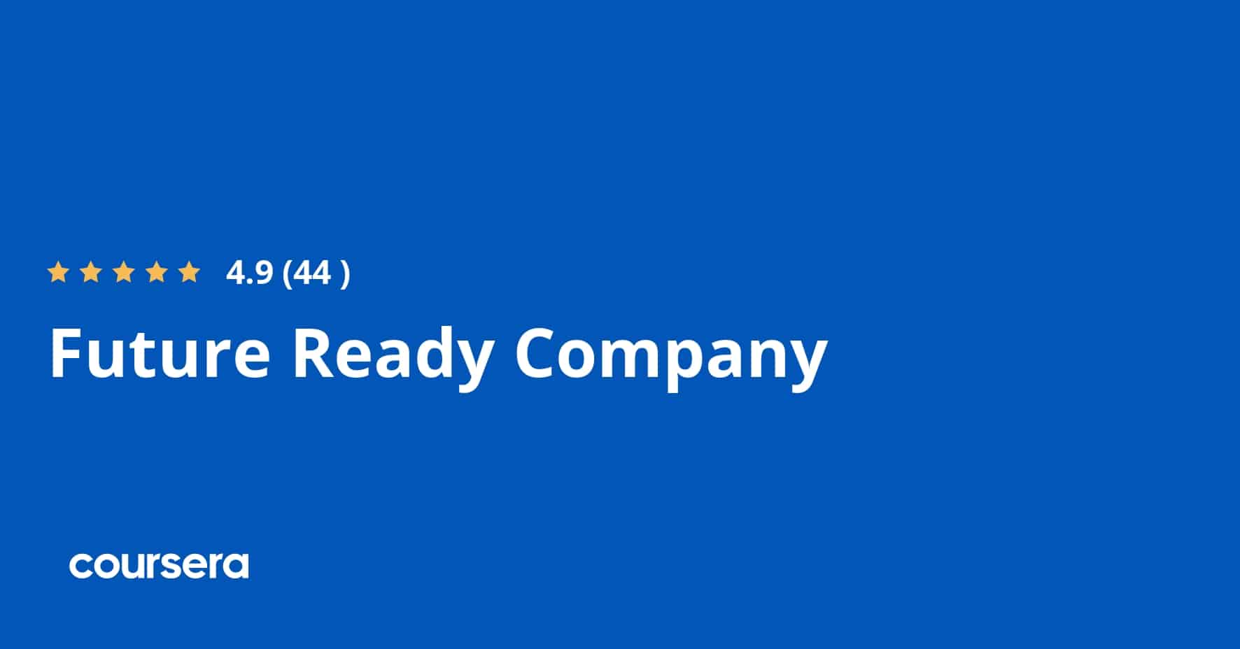 התמחות מקצועית מוסמכת של Future Ready Company