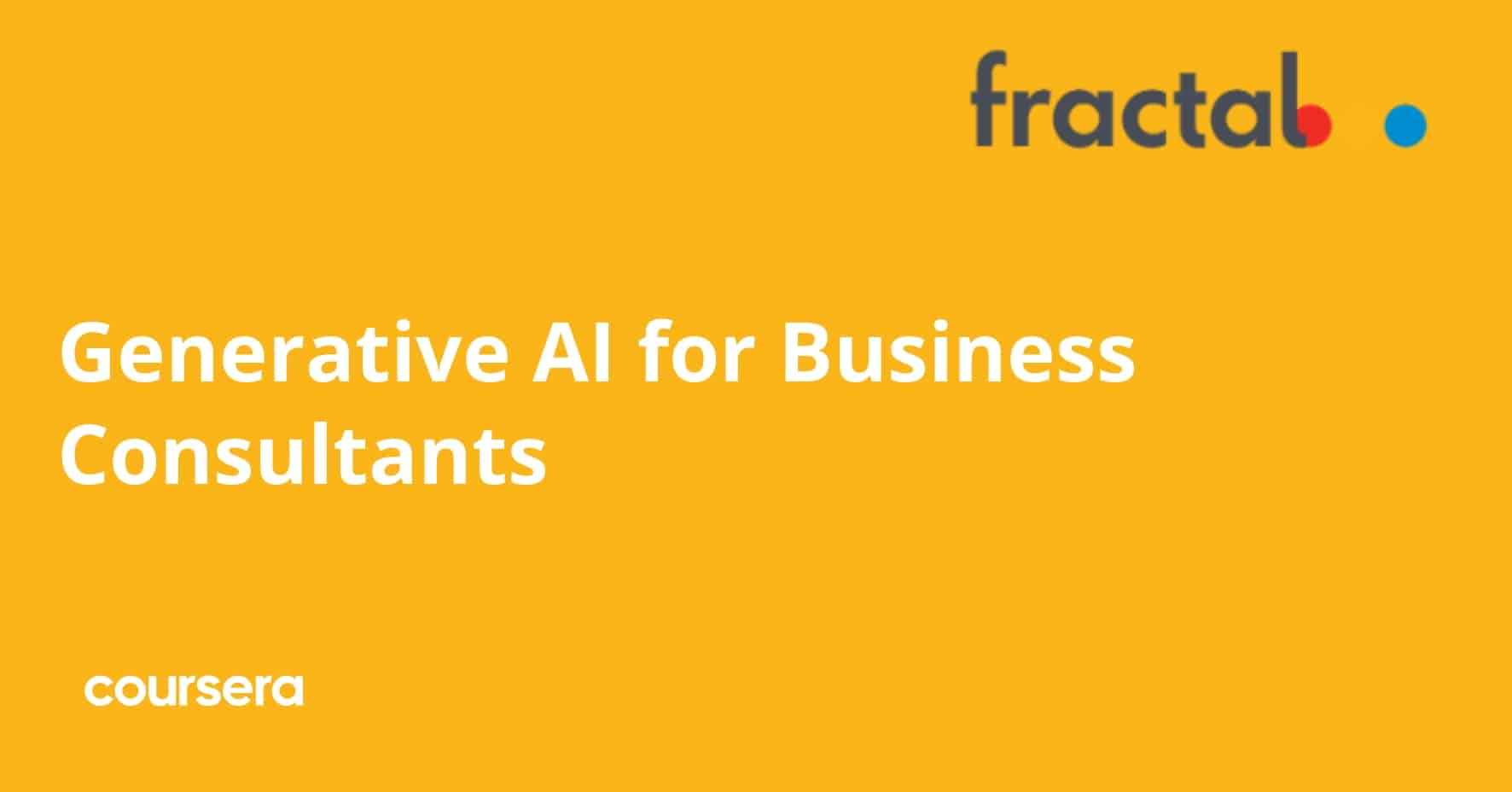 התמחות מקצועית מוסמכת של Generative AI for Business Consultants