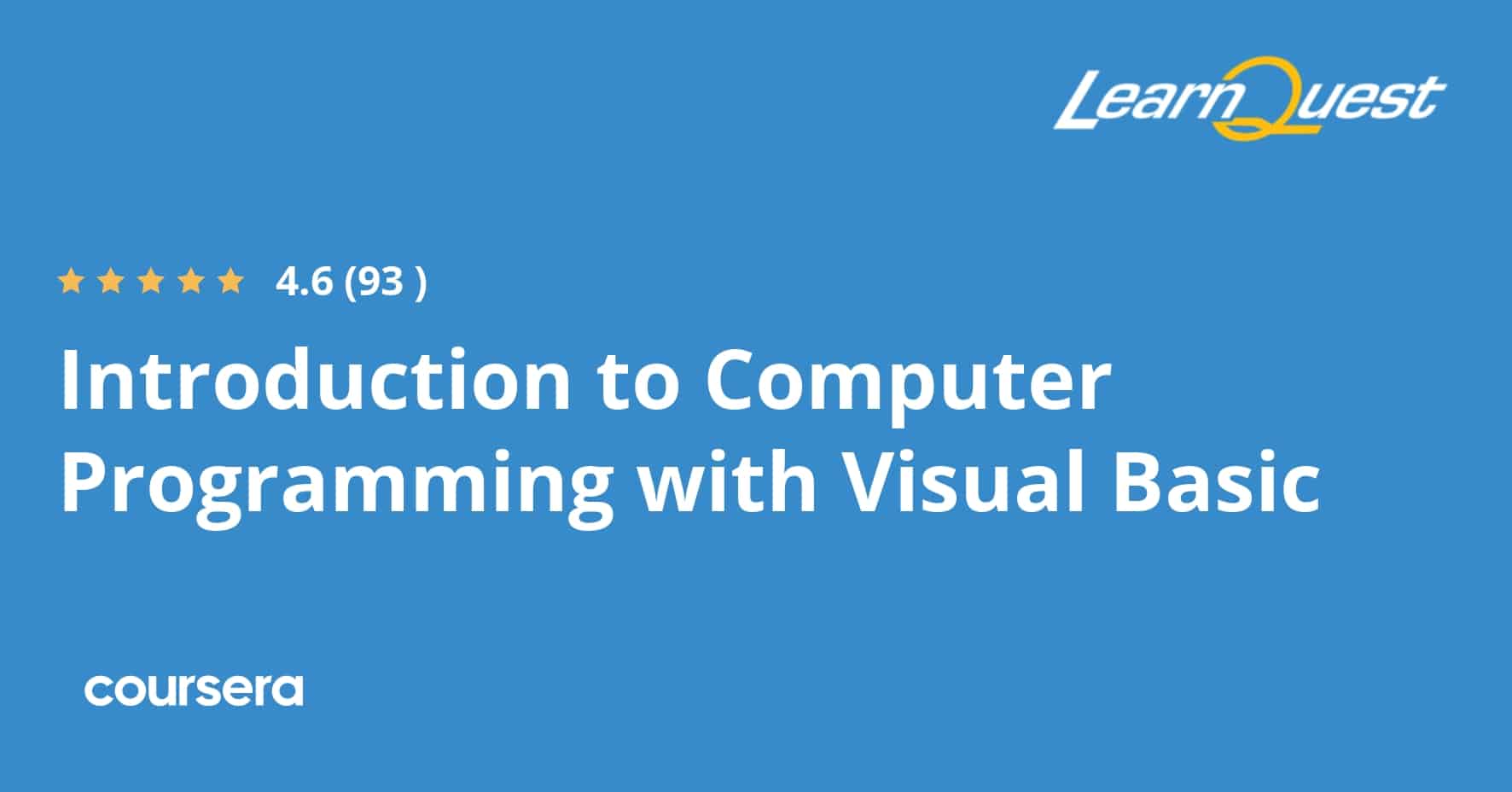 מבוא לתכנות מחשבים עם Visual Basic התמחות מקצועית מוסמכת