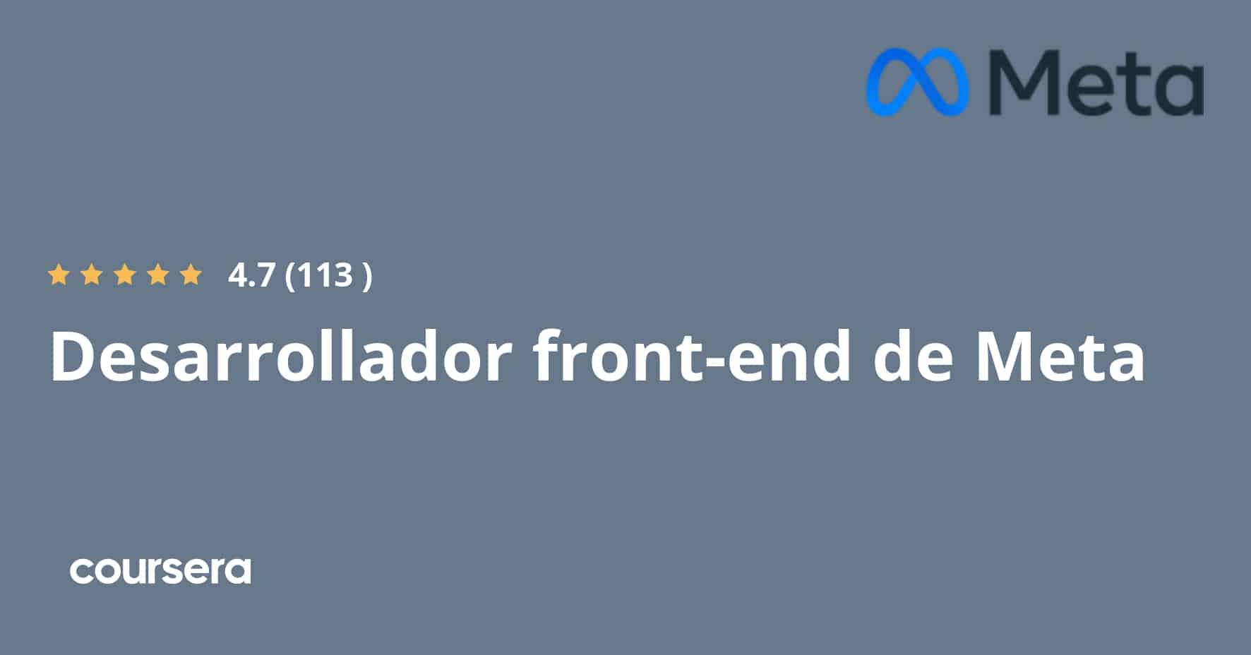 קורס תעודה מקצועית מוסמכת כמפתח Front-End של Meta