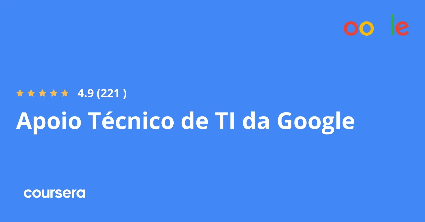 תעודה מקצועית מוסמכת Apoio Técnico de TI da Google