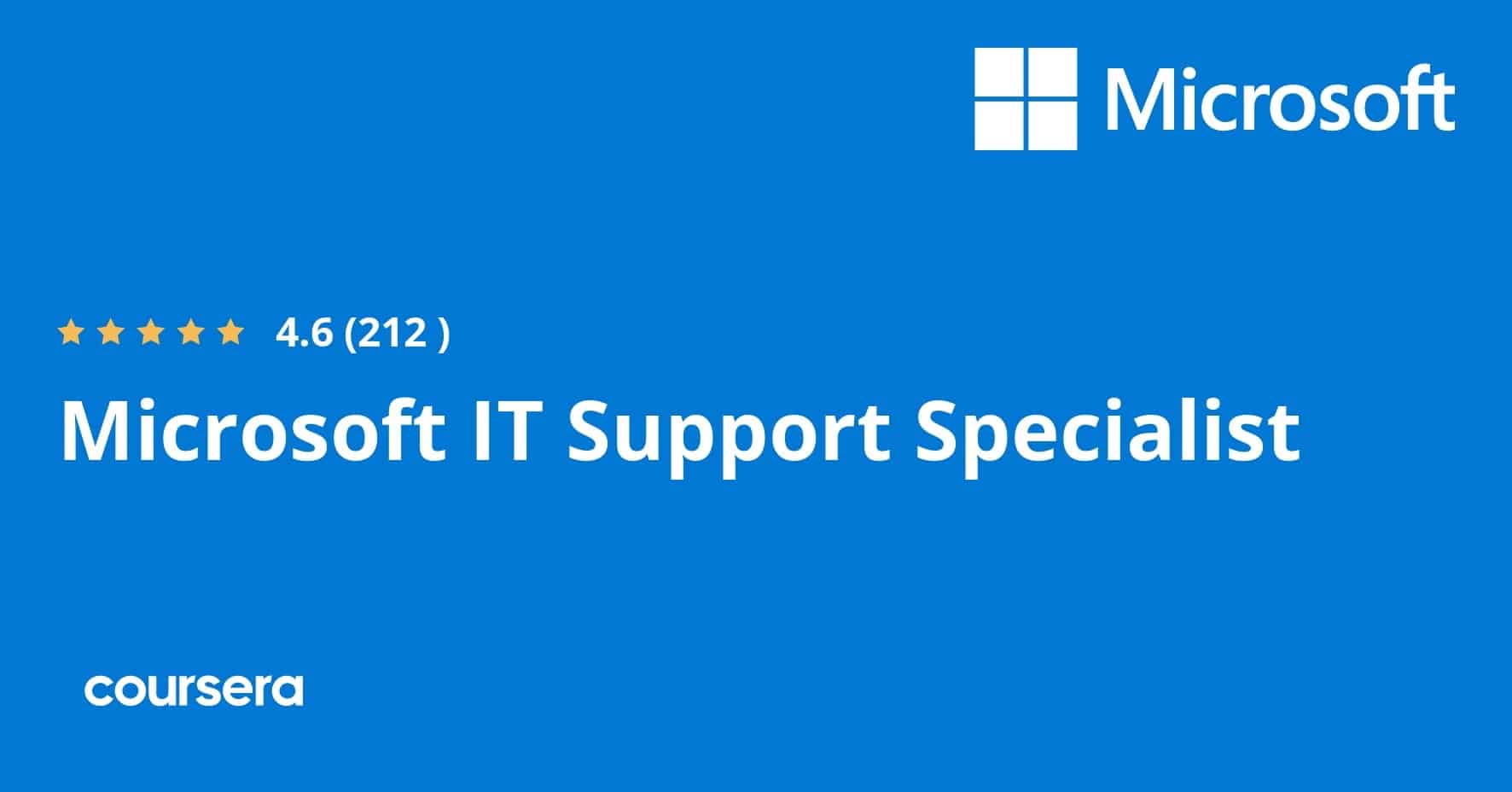 תעודה מקצועית מוסמכת Microsoft IT Support Specialist