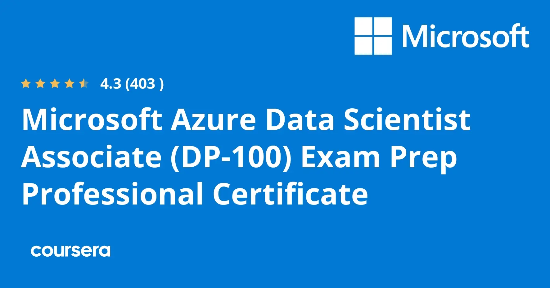 תעודה מקצועית מוסמכת בהכנה למבחן Microsoft Azure Data Scientist Associate (DP-100)