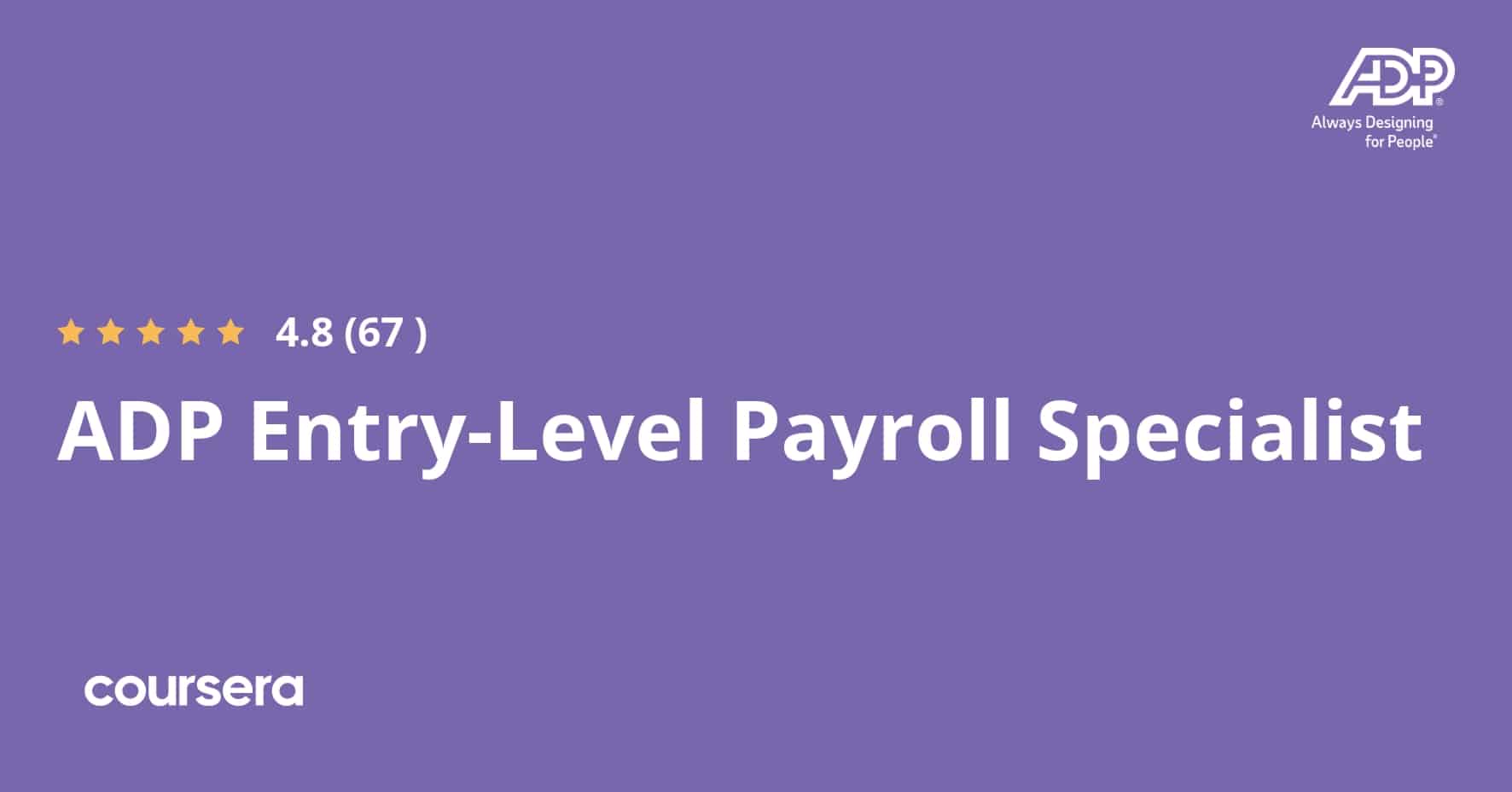 תעודה מקצועית מוסמכת של ADP Entry-Level Payroll Specialist