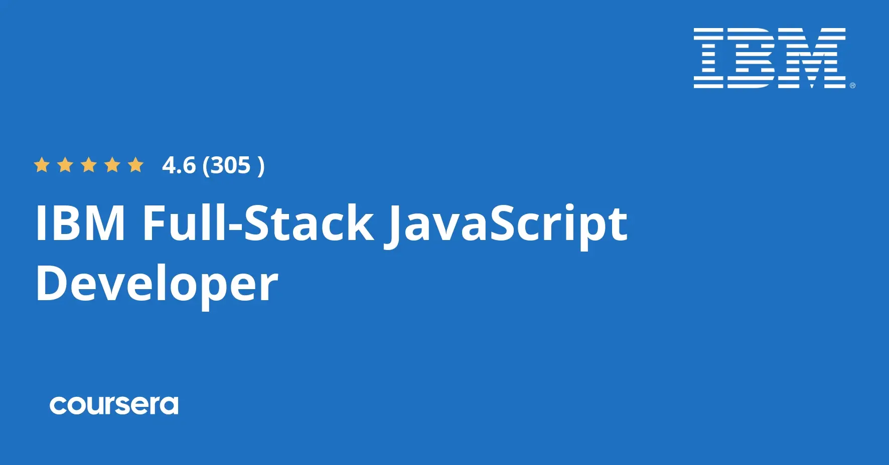 תעודה מקצועית מוסמכת של IBM מפתח Full-Stack JavaScript