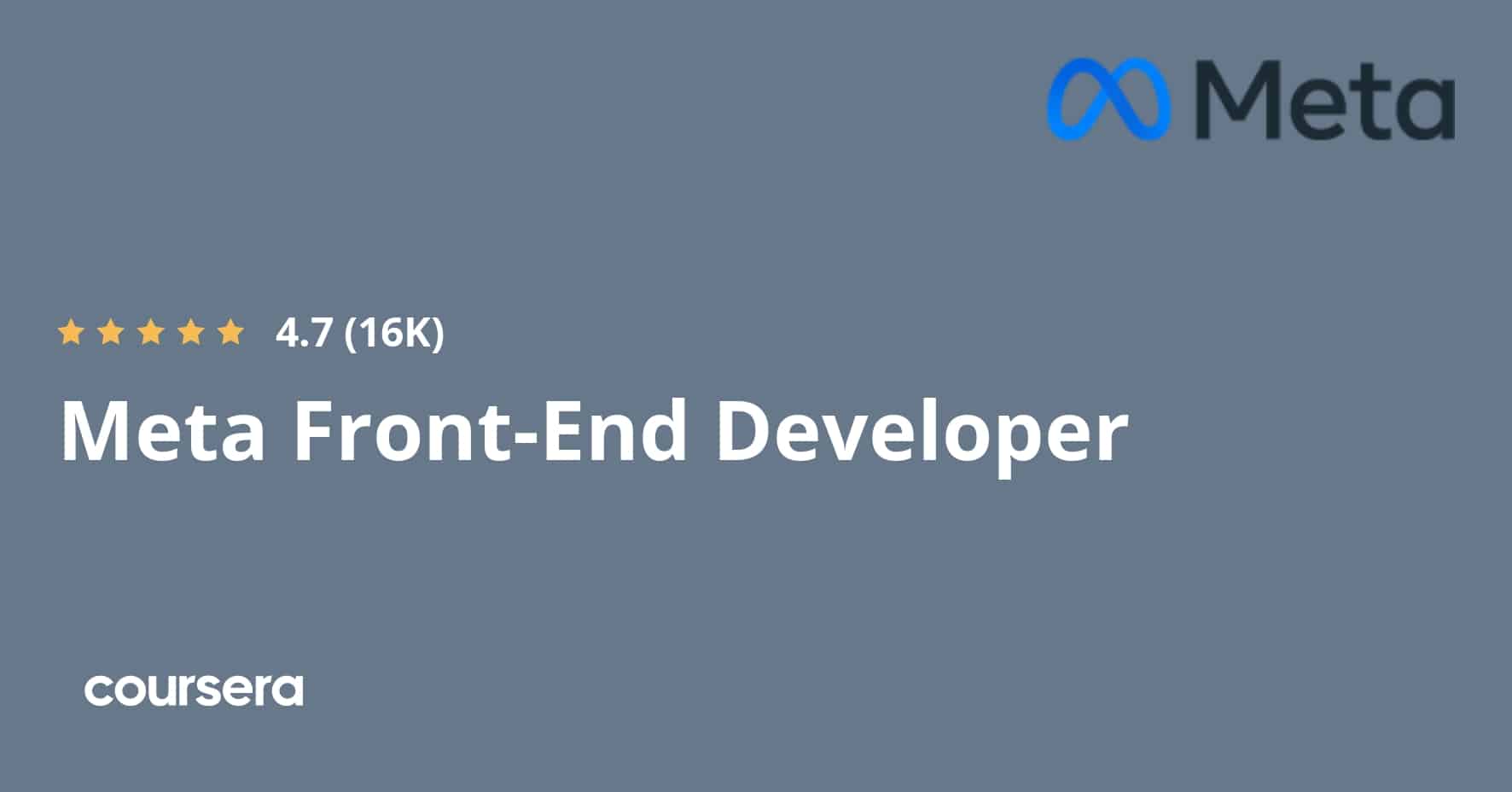 תעודה מקצועית מוסמכת של Meta Front-End Developer