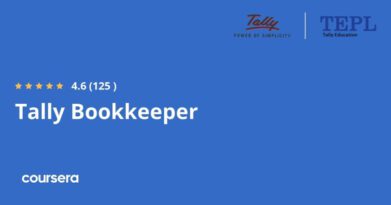 תעודה מקצועית מוסמכת של Tally Bookkeeper