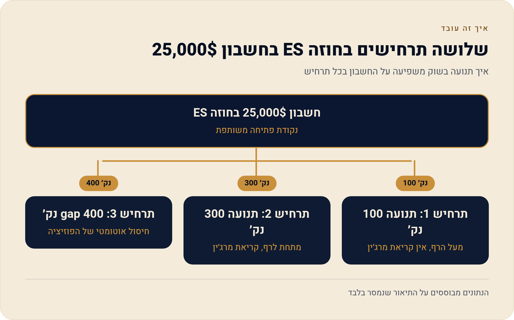 קריאת מרג׳ין וחיסול אוטומטי צעד אחר צעד 3 איך תנועה בשוק משפיעה על החשבון בכל תרחיש