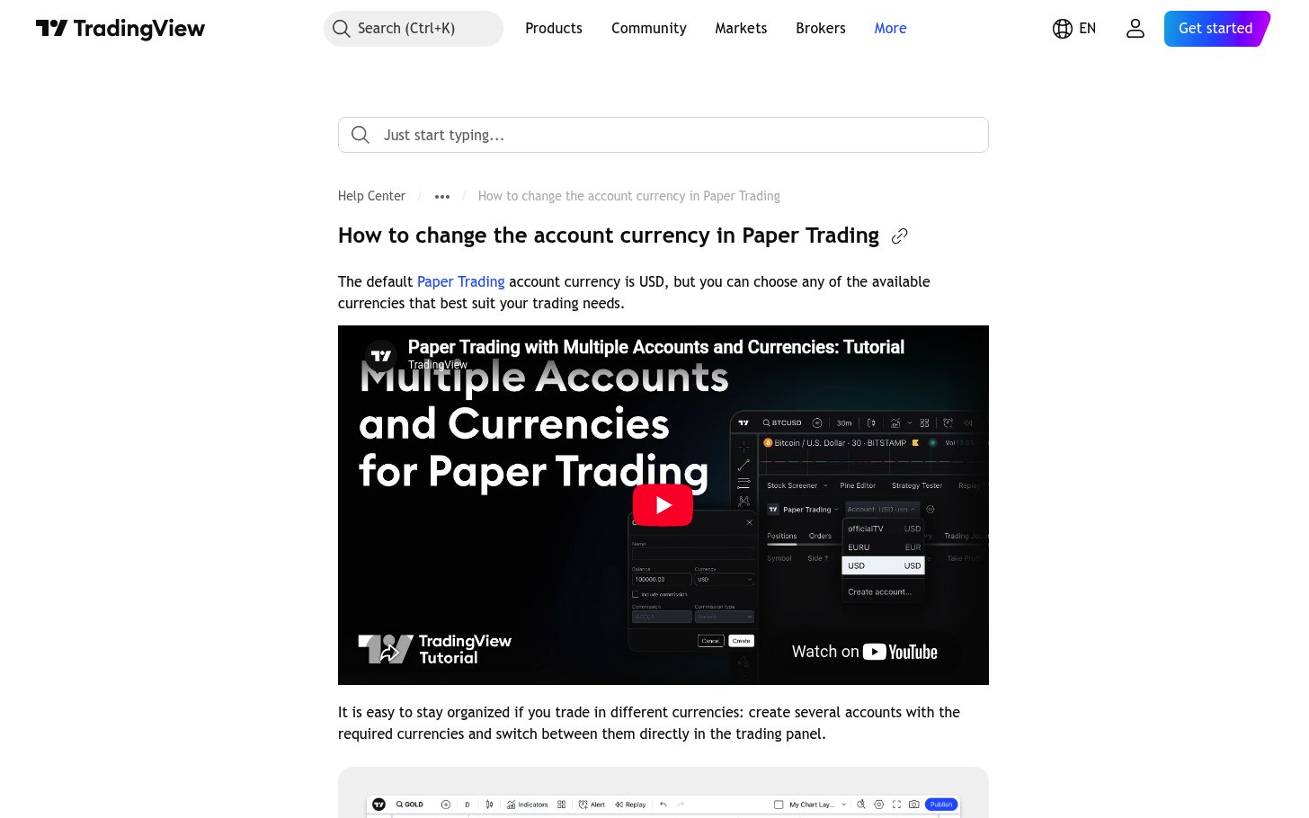 מסחר הדגמה ב-TradingView — לתרגל את הממשק בלי כסף אמיתי 5 ההסבר הרשמי איך משנים את מטבע החשבון בחשבון ההדגמה