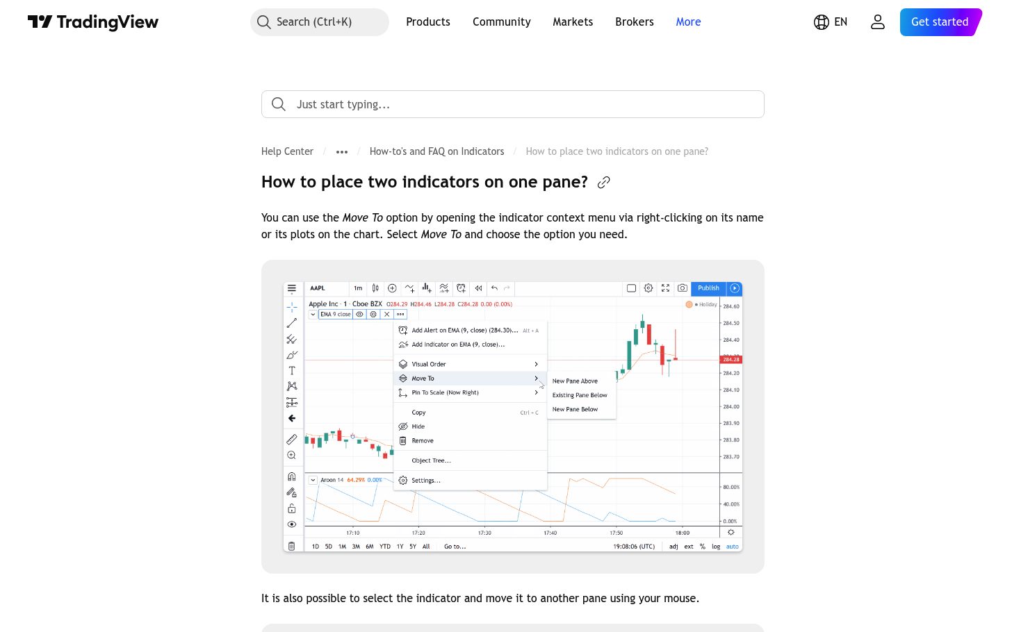לסדר אינדיקטורים על הגרף ב-TradingView — חלוניות, מיזוג ותבניות 6 ההסבר הרשמי איך ממזגים שני אינדיקטורים לחלונית אחת