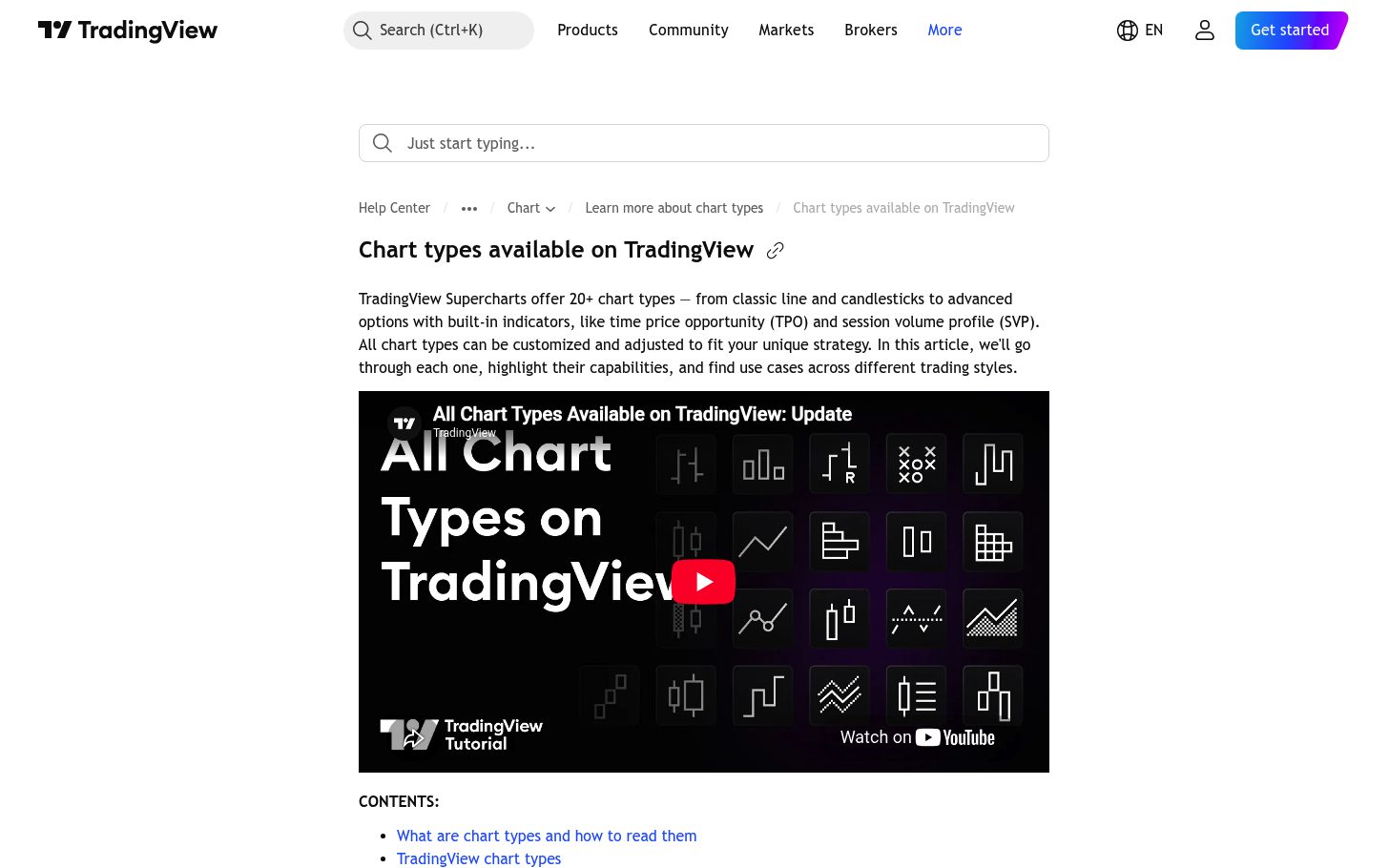 סוגי גרפים ב-TradingView — נר, קו, שטח, ומתי כל אחד מסתיר משהו 10 רשימת סוגי הגרפים הזמינים ב-TradingView