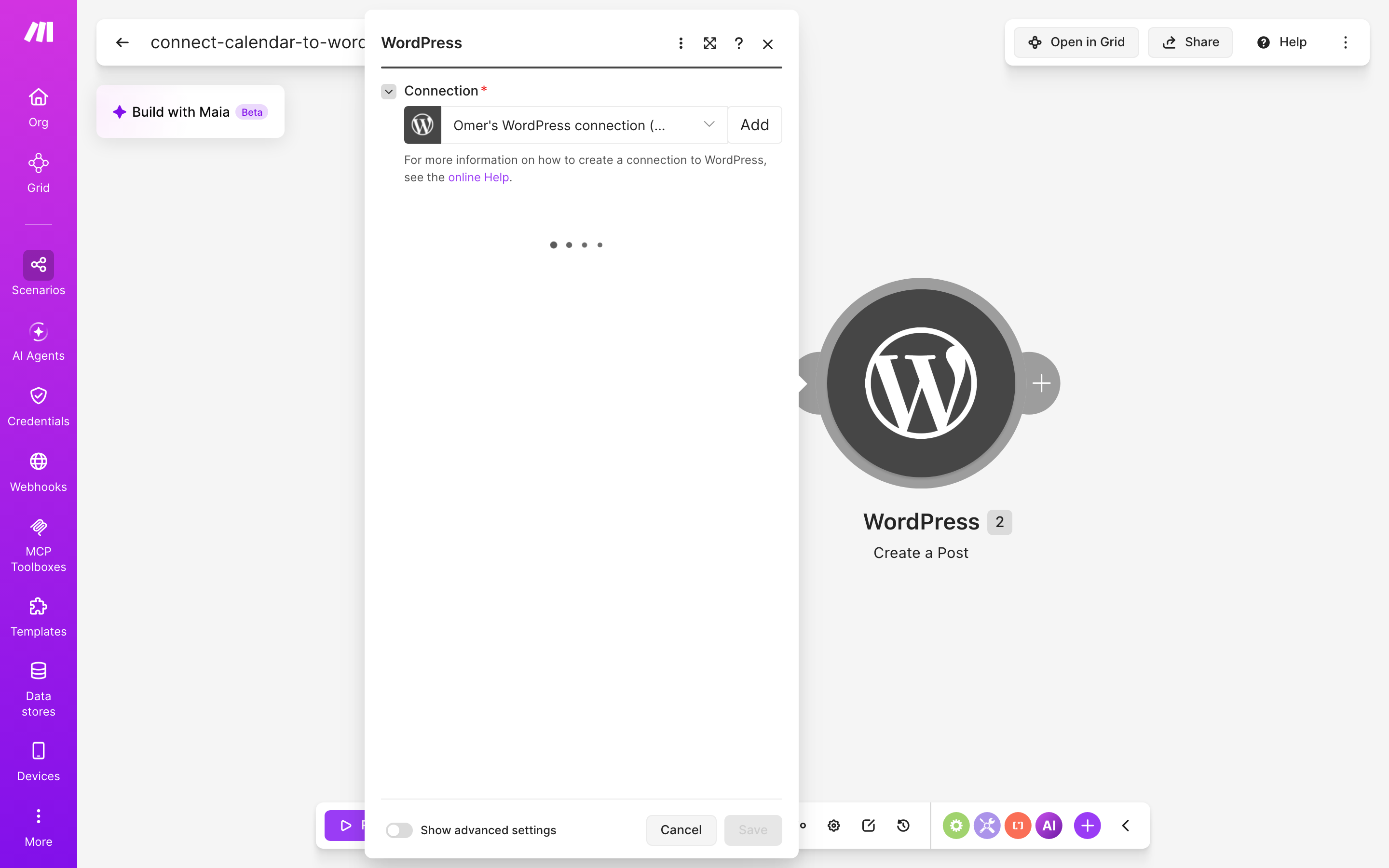 איך מחברים Google Calendar ל-WordPress — אירוע חדש ביומן → נוצר פוסט באתר 4 הגדרות המודול WordPress — Create a Post