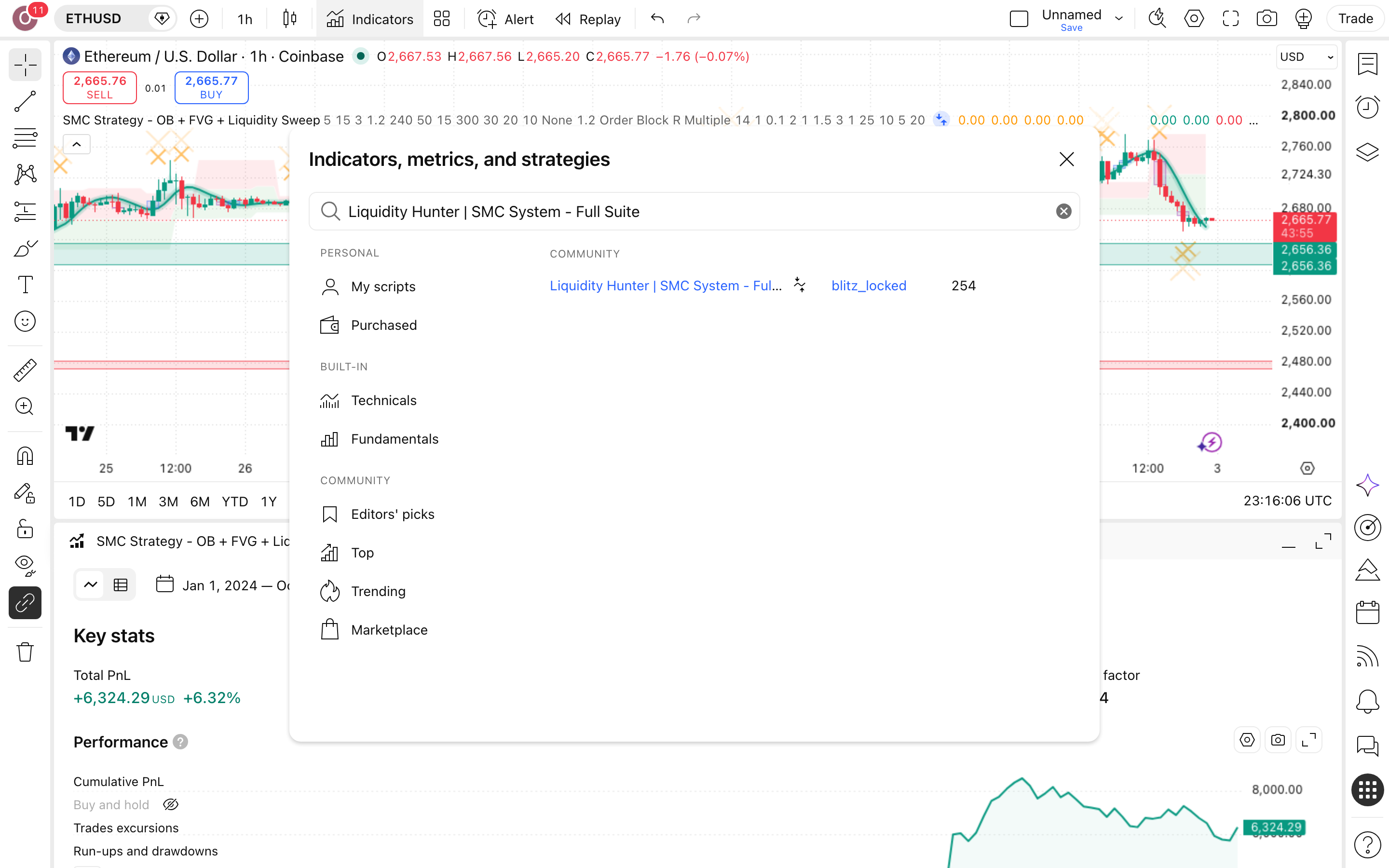 Liquidity Hunter: רצף ציד-נזילות מגודר באת'ריום 5 חלון האינדיקטורים — חיפוש Liquidity Hunter | SMC System - Full Suite של המחבר blitz_locked