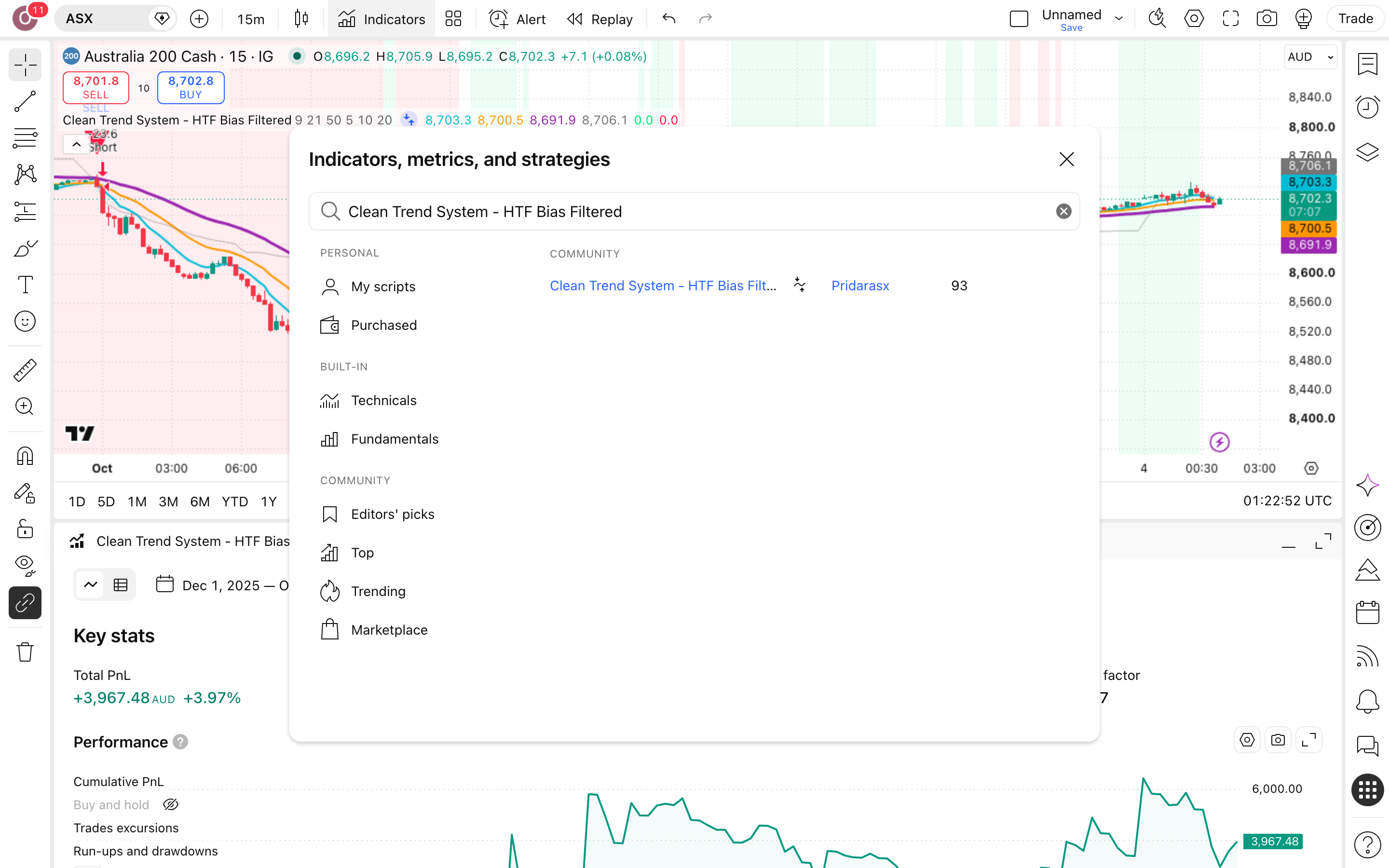 Clean Trend System - HTF Bias Filtered: מגמה בגרף קצר באישור טווח-זמן גבוה 5 חלון האינדיקטורים — חיפוש Clean Trend System - HTF Bias Filtered של המחבר Pridarasx