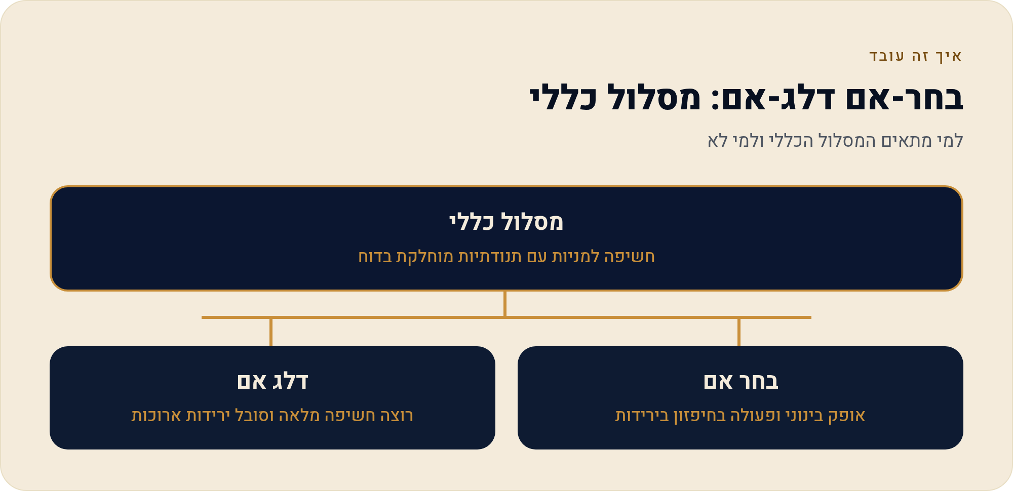 רמת סיכון ותנודתיות: מסלול כללי מול מסלול מניות 1 למי מתאים המסלול הכללי ולמי לא