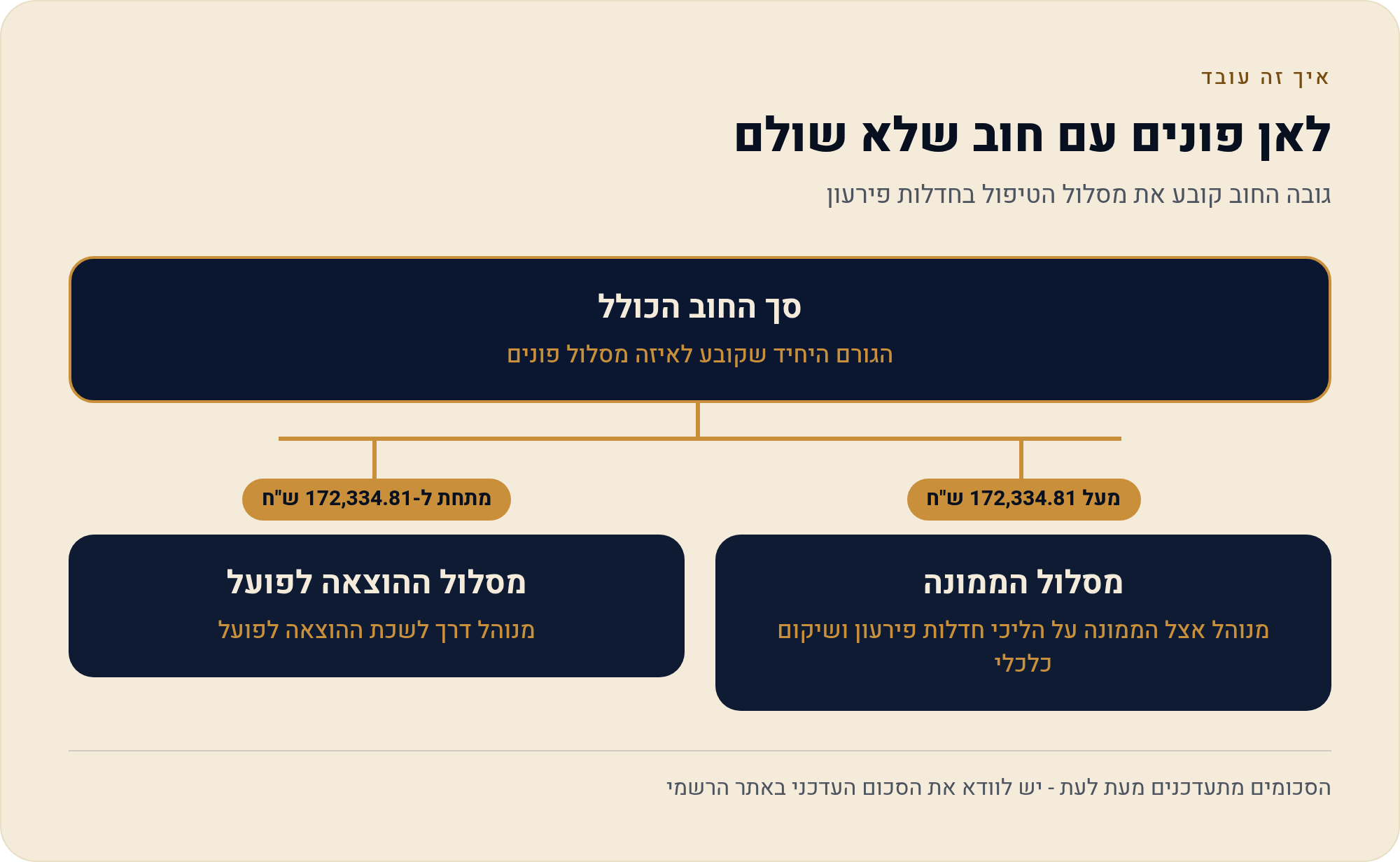 כשאין כסף לשלם: חדלות פירעון ושיקום כלכלי לבעל עסק קטן 1 גובה החוב קובע את מסלול הטיפול בחדלות פירעון
